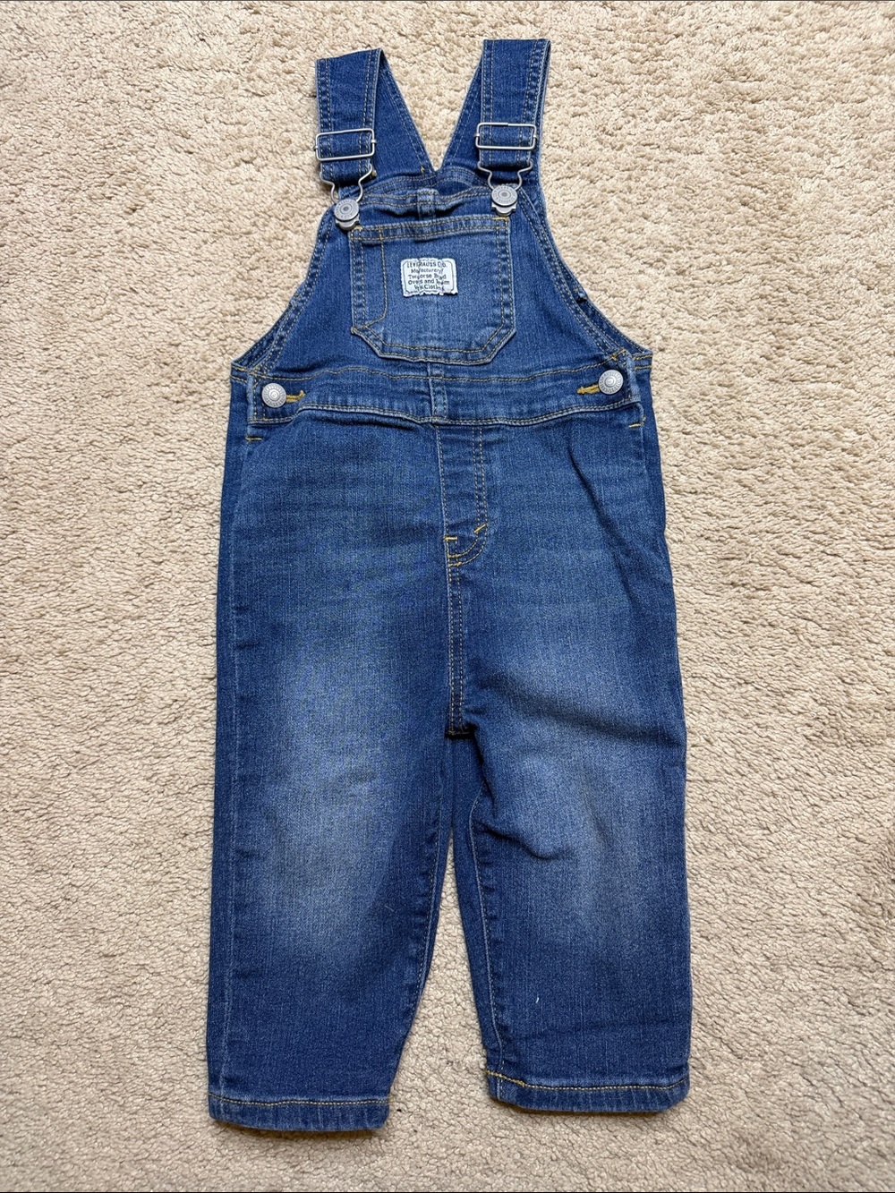 Levi's Classic Blue Denim Kids Overalls